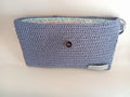 Cartera de Mano Gris/Azul Marino