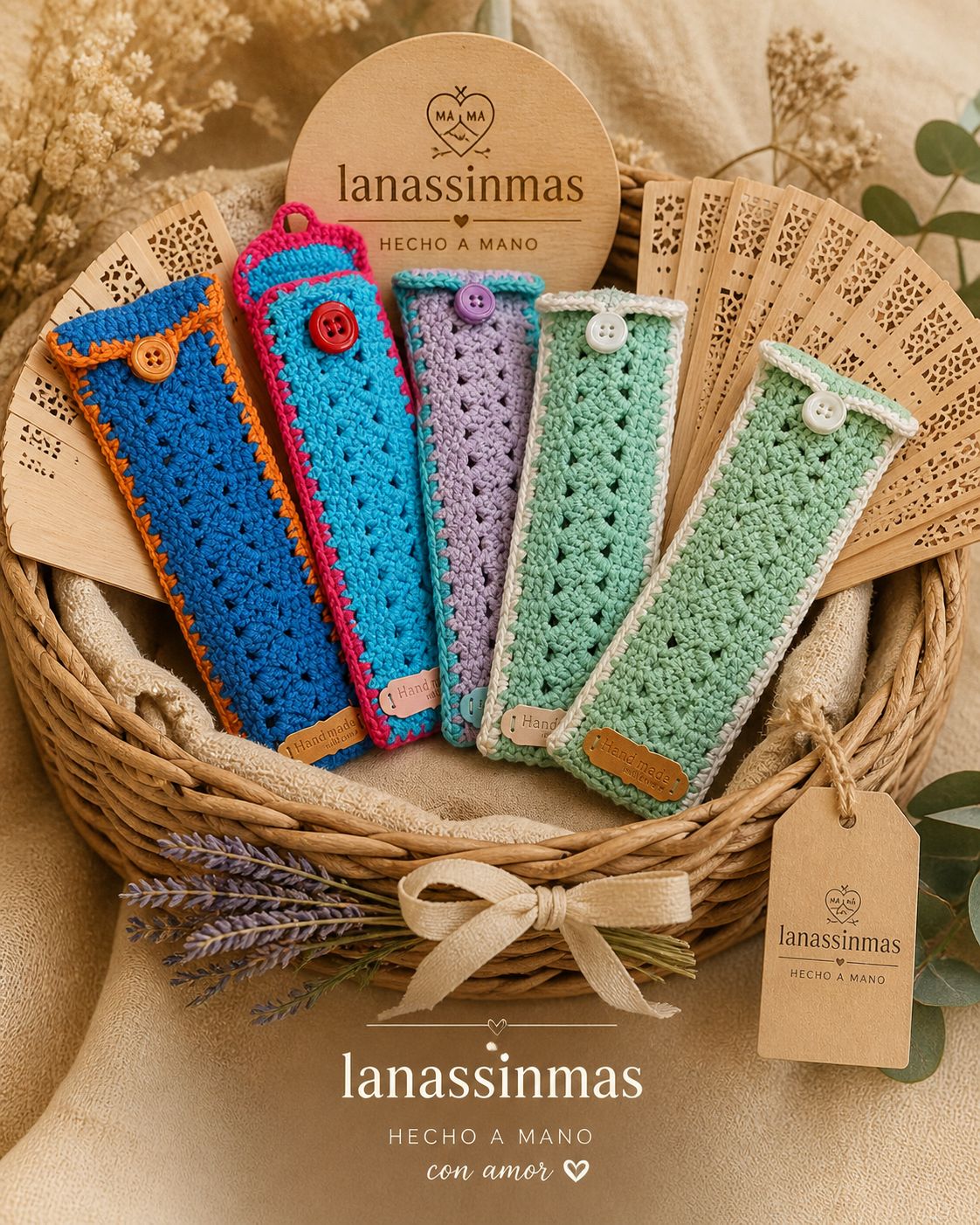 Abanico con funda artesanal especial eventos (invitados bodas, comuniónes...etc)