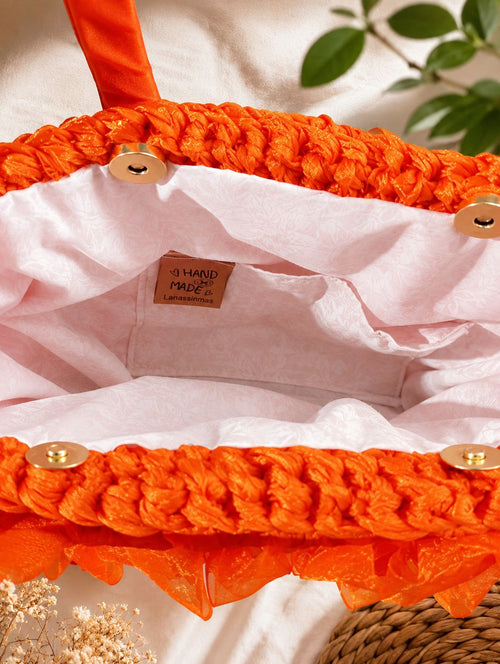 Bolso artesanal Modelo Naranja Coral